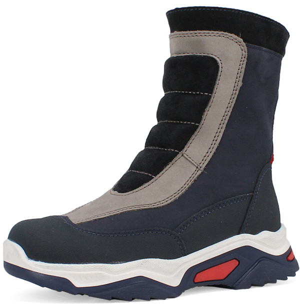 Полусапоги Лель веллингтон для мальчика сине-красный м 6-1286 Ш